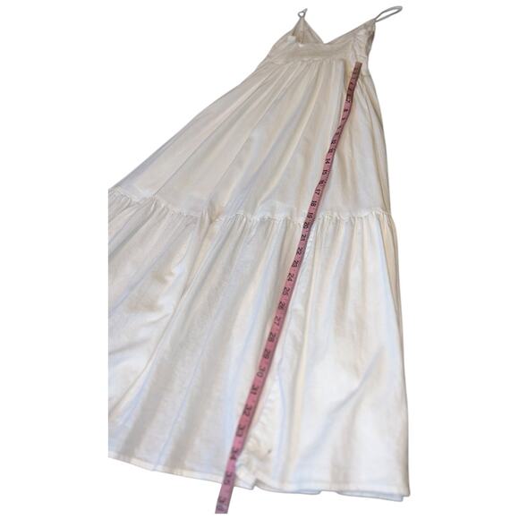 New Abercrombie & Fitch Fully Lined Pure White Tiered Midi Sundress XXS - Picture 5 of 11